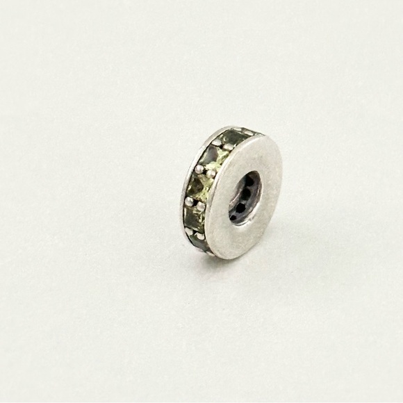 Pandora Olive Green CZ Crystal Eternity Spacer Bead Charm - Picture 4 of 7